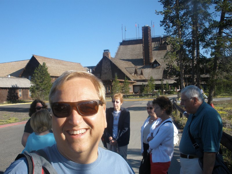 Trip (122).JPG - Ken ready for the next day of adventure as the group prepares to leave the Old Faithful Inn